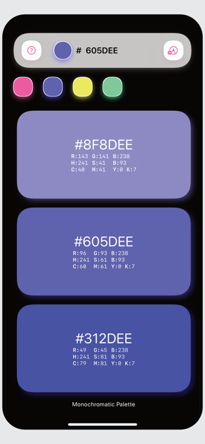 ‎Kulur Color Palettes generator Screenshot
