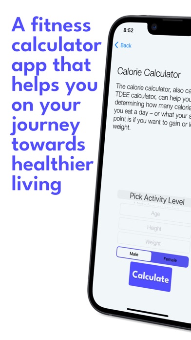 FitCalc - Fitness Calculator Screenshot