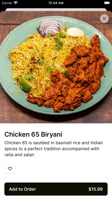 Milad Indian Cuisine Screenshot