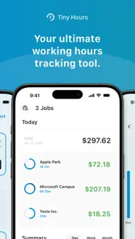 Tiny Hours Tracker, Time Clock iphone bilder 1