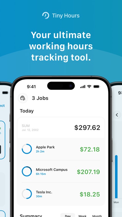Tiny Hours Tracker, Time Clock