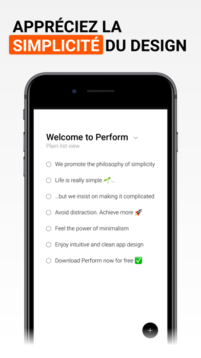 Screenshot #1 pour Perform: Liste des tâches