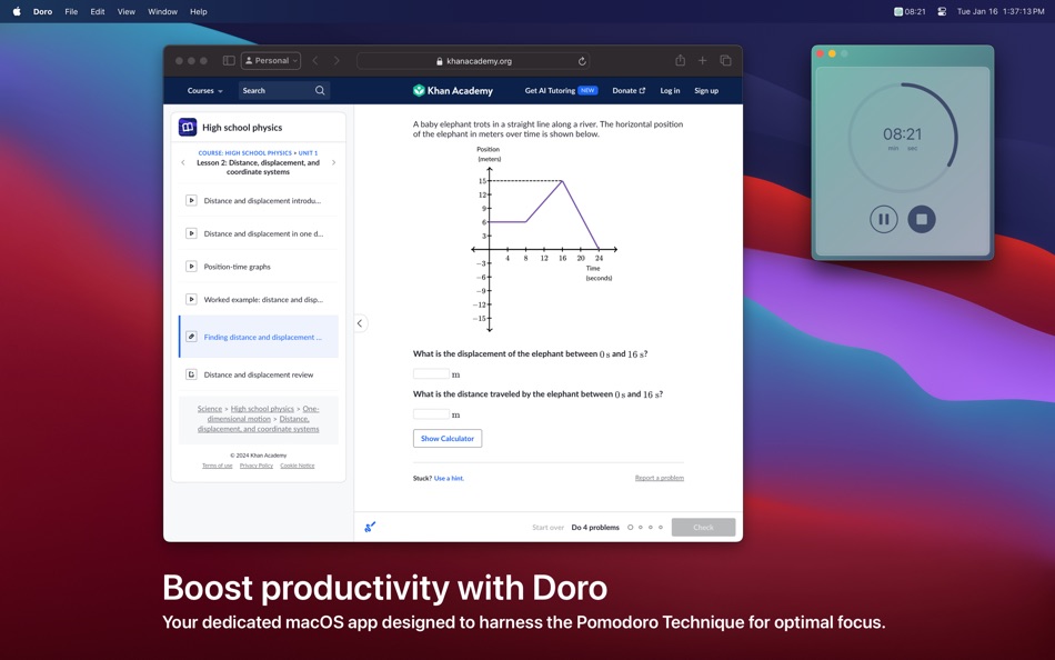 #1. Doro - Focus Timer (macOS) 由: Goodness