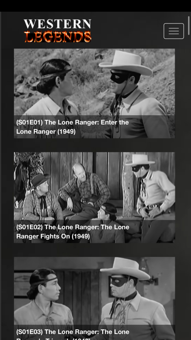 Western Legends Movies and TV Screenshot