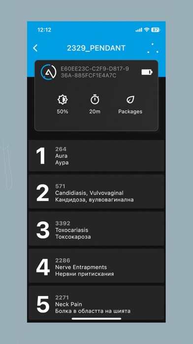 Pendant Screenshot