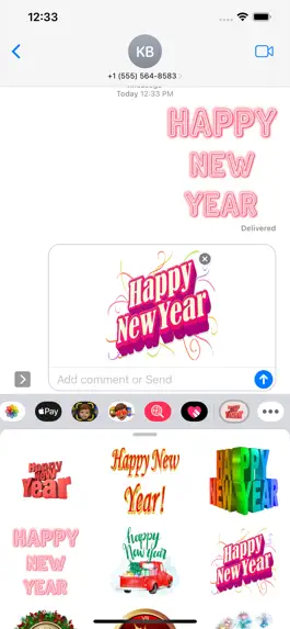 Game screenshot Happy New Year - Cool Stickers mod apk