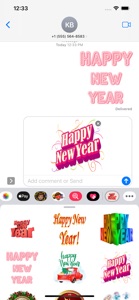 Happy New Year - Cool Stickers screenshot #1 for iPhone