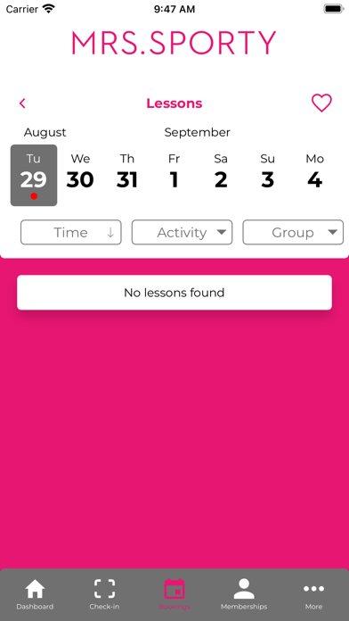 Mrs.Sporty App Screenshot