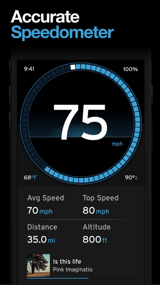 #1. Digital GPS MPH Speedometer (iOS) Podle: BITHAUS.TECH, UNIPESSOAL LDA
