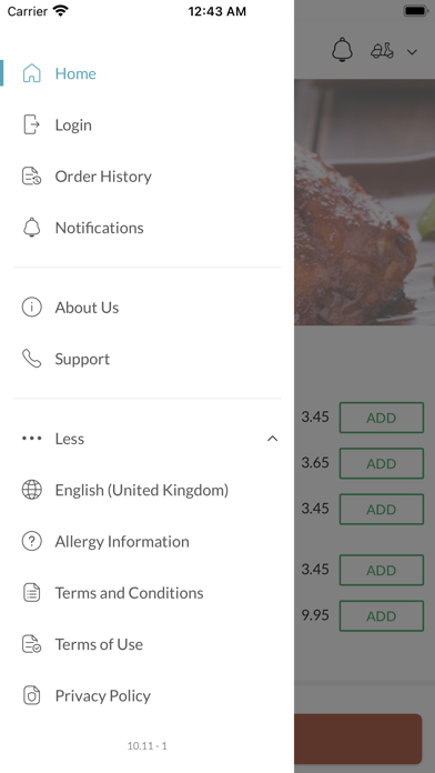 Bengal Brasserie. Screenshot