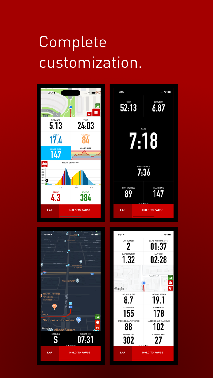 Run and Bike Tracker - Cadence