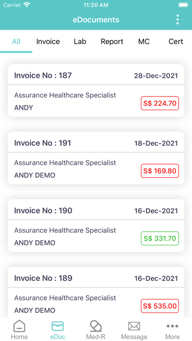 eHealthAssist Screenshot