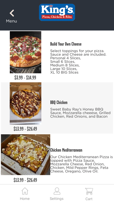 King's Pizza Roseville Screenshot