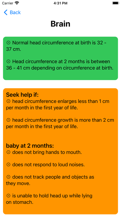 Baby Health 0-2 Months Screenshot