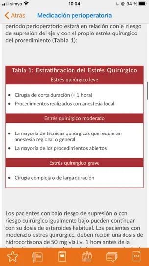 Captura de pantalla de Medicina Consultiva en iPhone 4