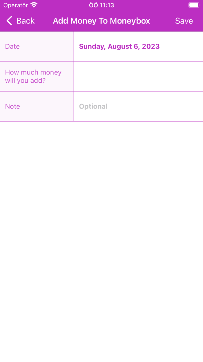 Moneybox Track Your Savings