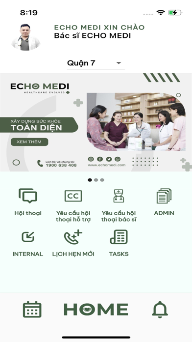 ECHO MEDI VirtualCare Platform Screenshot