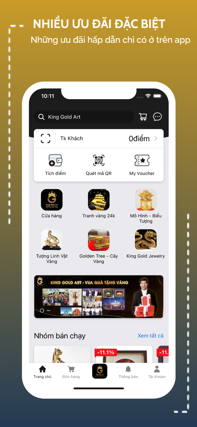 King Gold Art - Quà tặng vàng