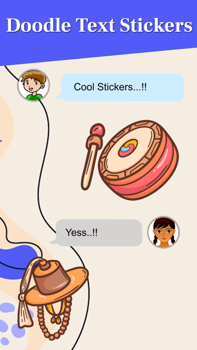 Screenshot #2 pour Doodle Text Stickers