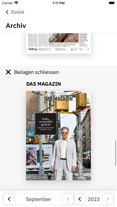 Basler Zeitung E-Paper Screenshot