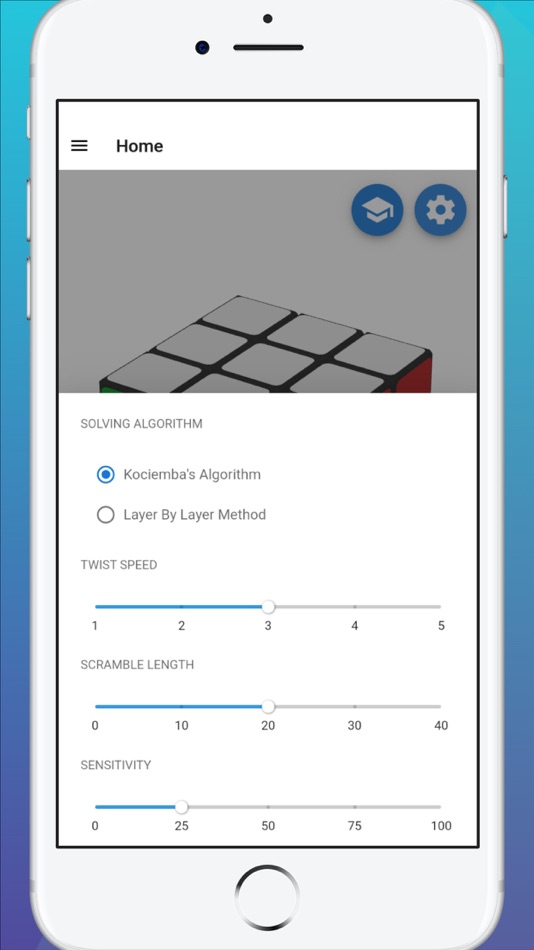 #3. Rubiks Cube Solver-Puzzle App (iOS) بواسطة: Josue Montano