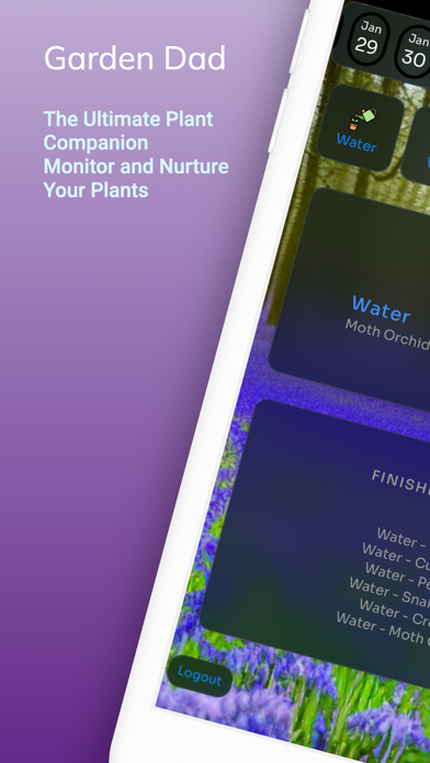 Garden Dad Plant Water Tracker Screenshot