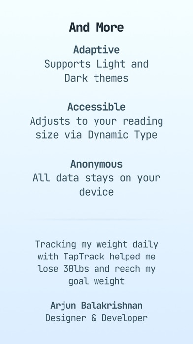 TapTrack: Weight Tracker Screenshot