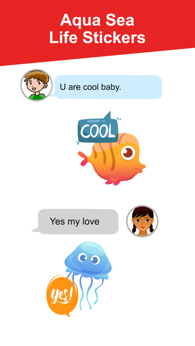 Aqua Sea Life EMojis Screenshot