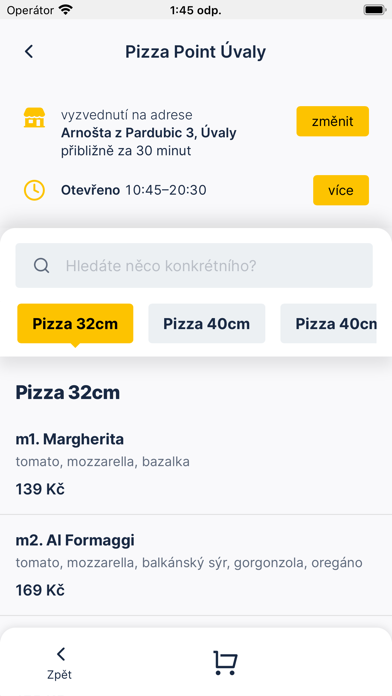 Pizza point Úvaly Screenshot