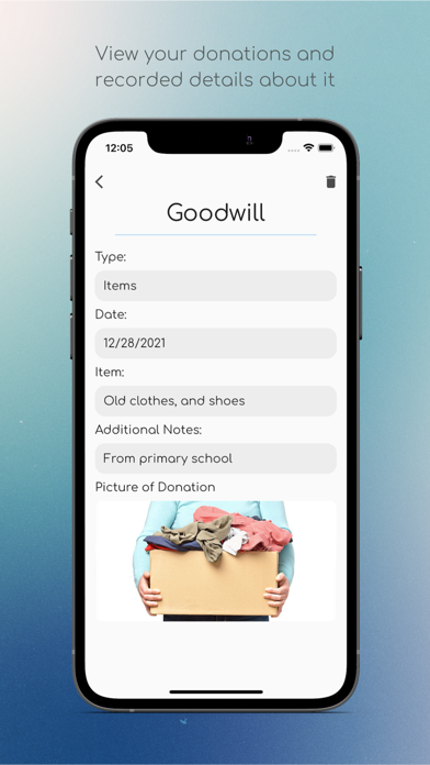Thank You: Donation Tracker Screenshot