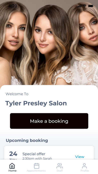 Tyler Presley Salon Screenshot