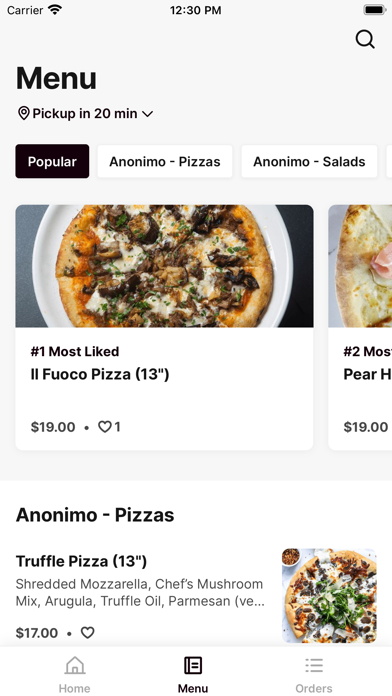 Anonimo Pizza Screenshot