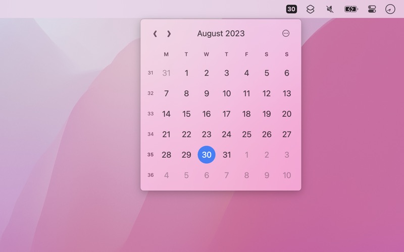 menu bar calendar iphone screenshot 2