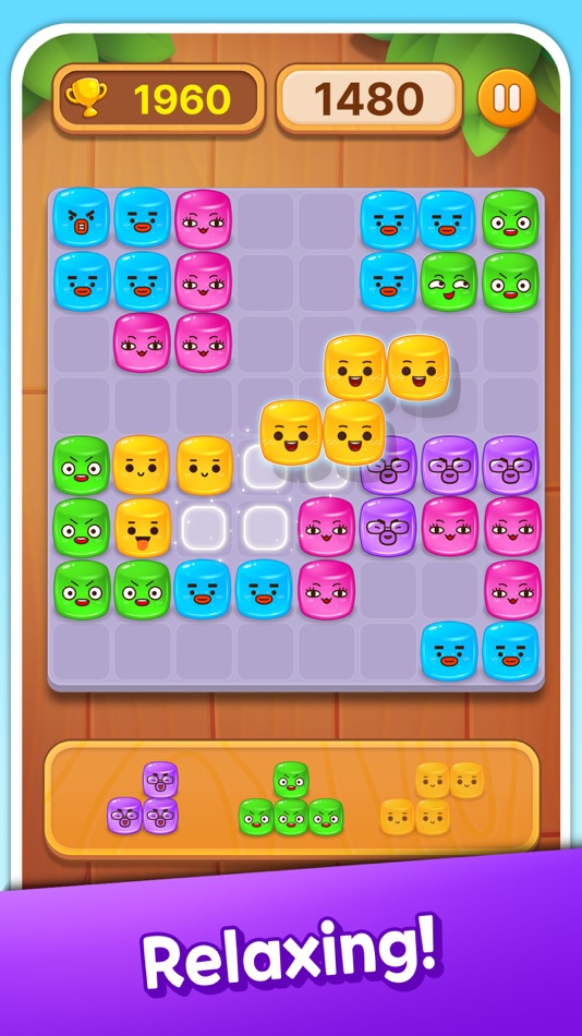 #4. Jelly Block Puzzle: Funny Face (iOS) By: BUZZ POWDER INC.