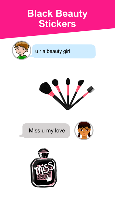 Black Stickers Beauty Screenshot