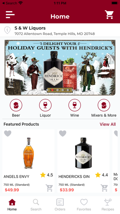 S & W Liquors Screenshot