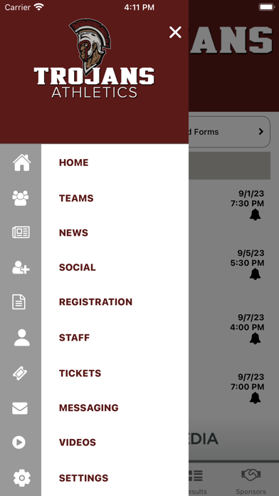 Trojans Athletics Screenshot