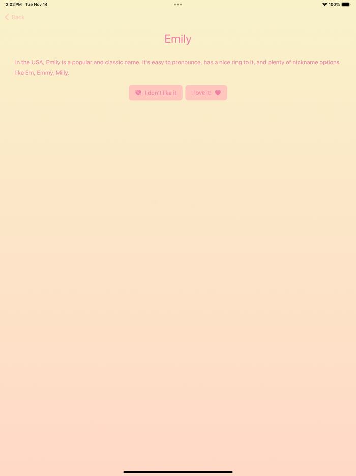 My Perfect Baby Name