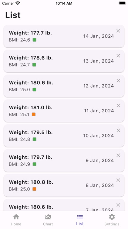 Weight Tracker, BMI calculator screenshot-3