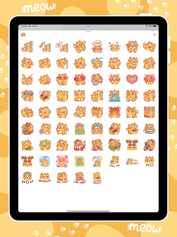 Cat stickers for iMessage! iPad screenshot 4 - Stickers app