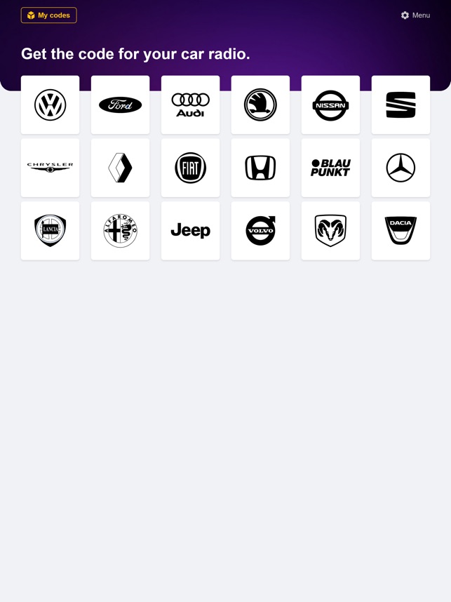 Radio code generator for cars su App Store
