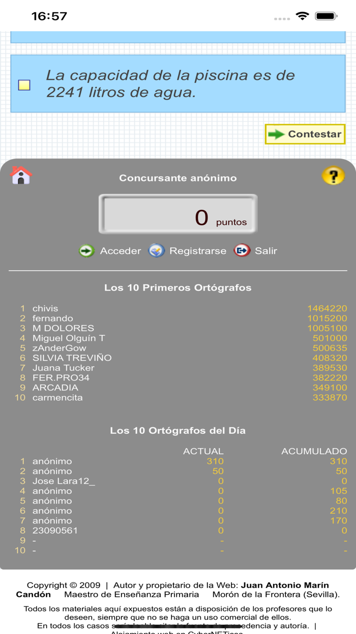 Concurso de Ortografía