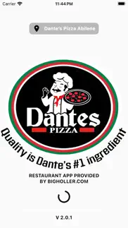 dante’s pizza abilene iphone screenshot 1