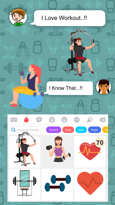 Just Fitness Stickers Screenshot