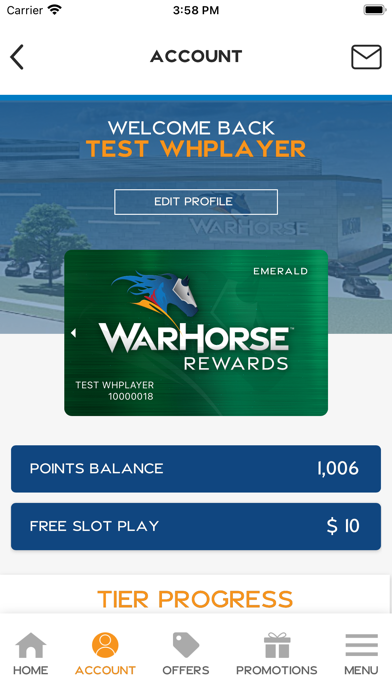 WarHorse Casino Screenshot