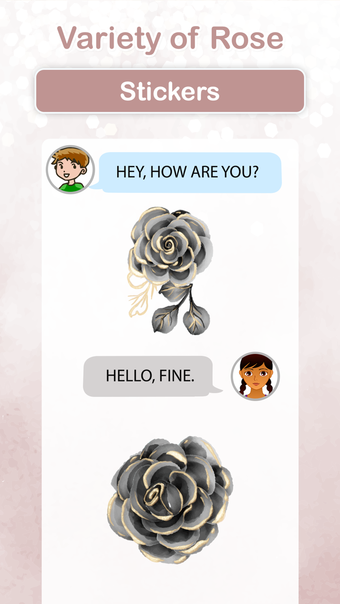 Variety of Rose Stickers