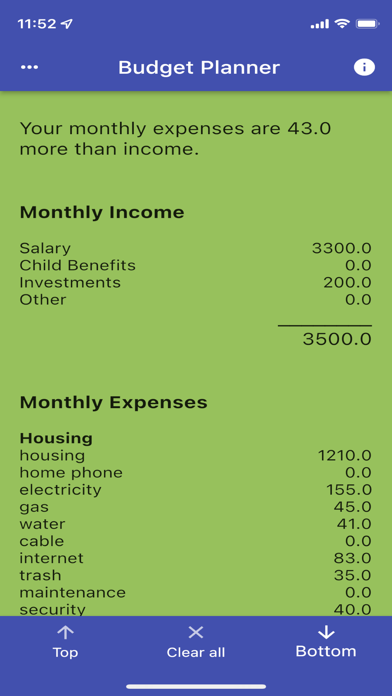 Budget-Planner Screenshot