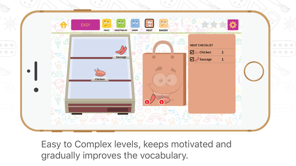 #2. Grocery Shopping Learning Game (iOS) 作者: Naveed Abbas