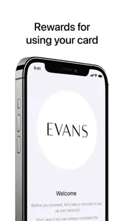 evans card iphone screenshot 1