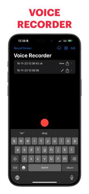 ‎Enregistreur vocal, enregistreur d'écran Capture d'écran